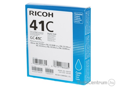 Ricoh GC41CHY ciánkék gél patron