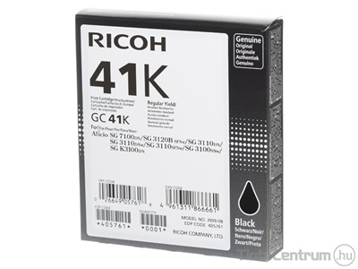 Ricoh GC41KHY fekete gél patron