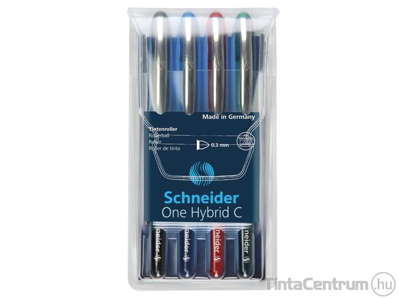 Rollertoll készlet, 0,3mm, SCHNEIDER "One Hybrid C", 4 különböző szín