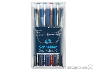 Rollertoll készlet, 0,5mm, SCHNEIDER "One Hybrid C", 4 különböző szín