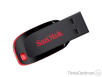 SANDISK pendrive, 128GB, USB 2.0, "Cruzer Blade", fekete