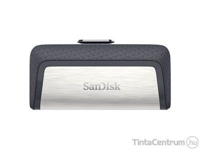 SANDISK pendrive, 256GB, USB 3.1 + USB-C, "Cruzer Ultra Dual", fekete-ezüst