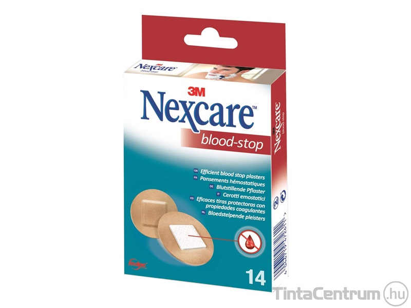 Sebtapasz, vérzéscsillapító, 3M "Nexcare Blood Stop" 14db/doboz