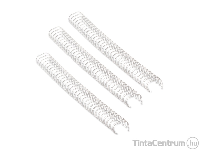 Spirál, fém, 3:1, 10mm, 51-80lap, FELLOWES, fehér 100db/csomag