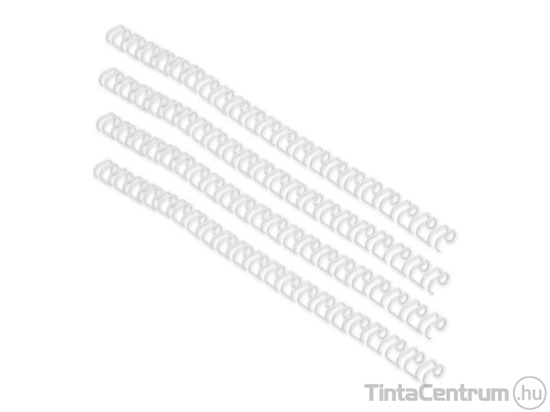 Spirál, fém, 3:1, 11mm, 100lap, GBC "WireBind", fehér 100db/csomag