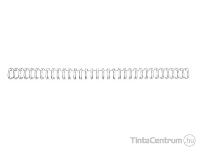 Spirál, fém, 3:1, 8mm, 70lap, GBC "WireBind", ezüst 100db/csomag