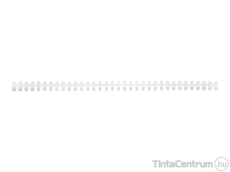 Spirál, műanyag, 12mm, 95lap, GBC "ClickBind", fehér 50db/csomag