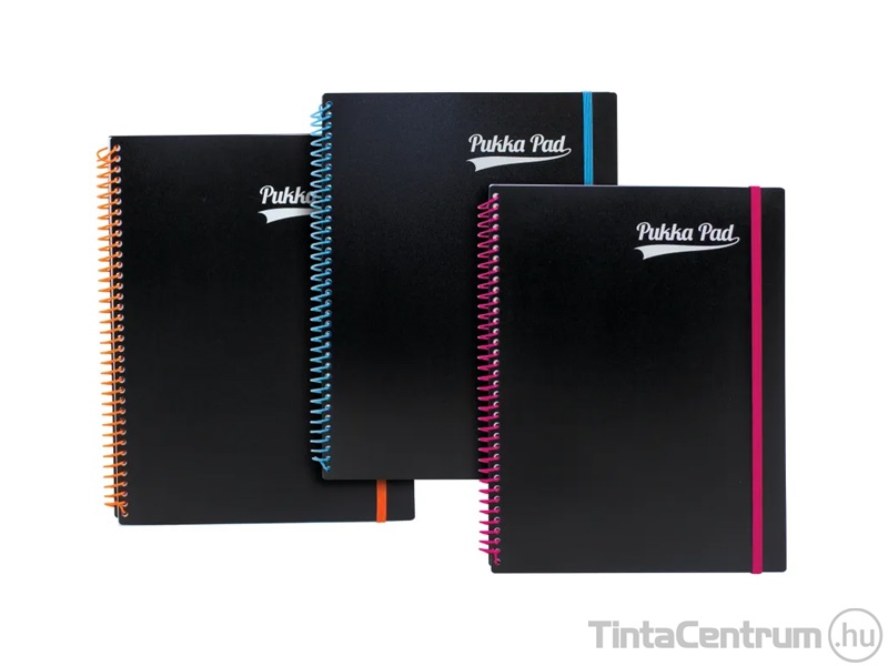 Spirálfüzet, A4+, vonalas, 100lap, PUKKA PAD "Neon notepad"