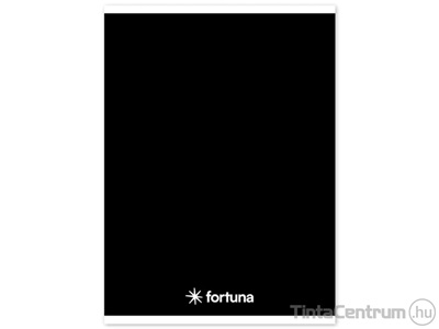 Spirálfüzet, A5, vonalas, 70lap, FORTUNA "Monocolor", fekete