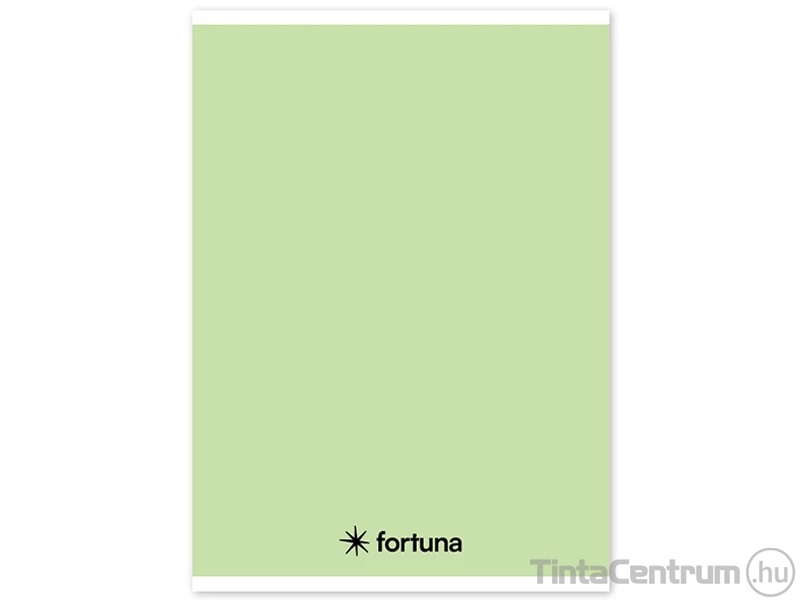 Spirálfüzet, A5, vonalas, 70lap, FORTUNA "Monocolor", pasztell zöld