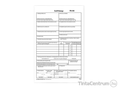 Szállítójegy tömb, B5, álló, 25x4lap, A.ERDO.221/2018