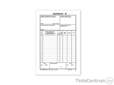 Szállítólevél, A5, álló, 25x6lap, B.10-70/V/S