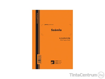 Számla*, A5, álló, 25x4lap, PD, B.13-374/B/V/PM