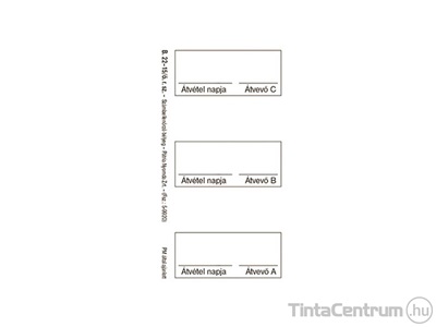 Számlaellenőrző bélyeg, 48x100mm, 50 lap, öntapadó, B.22-15/O
