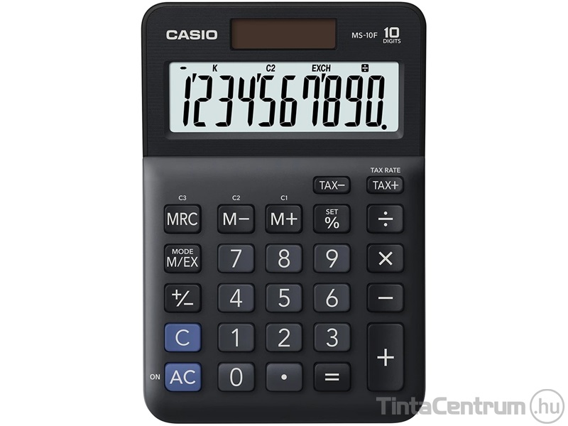 Számológép, asztali, 10 számjegy, CASIO "MS-10F"