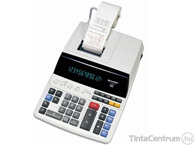 Számológép, szalagos, 12 számjegy, 2 színű nyomtató, SHARP "EL-2607LG"