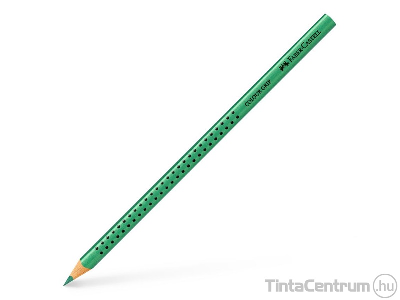 Színes ceruza, háromszögletű, FABER-CASTELL "Grip 2001", metál zöld