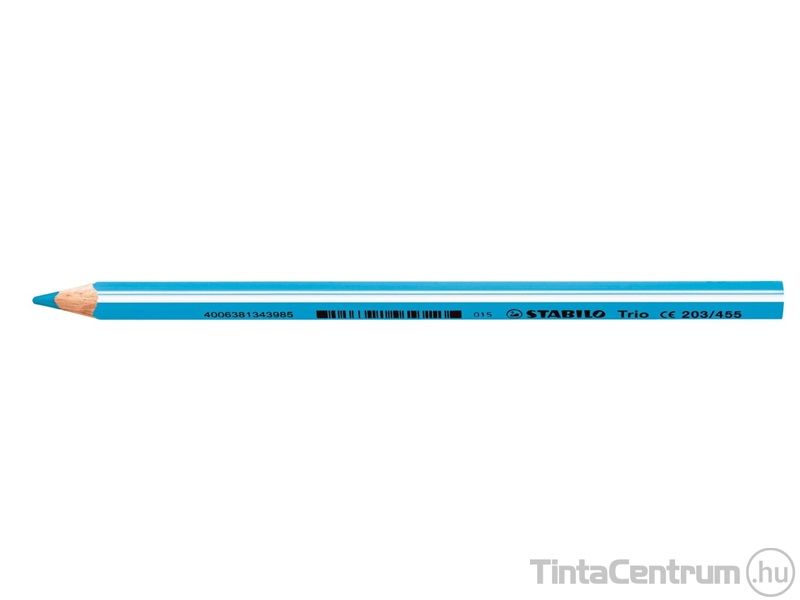 Színes ceruza, háromszögletű, vastag, STABILO "Trio", égkék