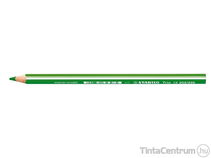 Színes ceruza, háromszögletű, vastag, STABILO "Trio", világoszöld