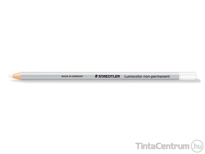 Színes ceruza, hatszögletű, mindenre író, lemosható (omnichrom), STAEDTLER "Lumocolor", fehér