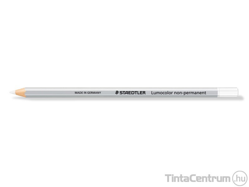 Színes ceruza, hatszögletű, mindenre író, lemosható (omnichrom), STAEDTLER "Lumocolor", fehér