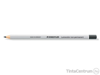 Színes ceruza, hatszögletű, mindenre író, lemosható (omnichrom), STAEDTLER "Lumocolor", fekete