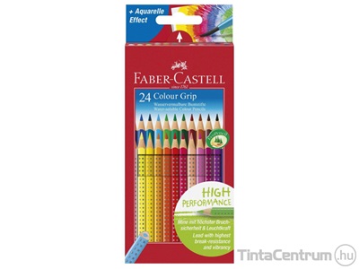 Színes ceruza készlet, háromszögletű, FABER-CASTELL "Grip 2001", 24 különböző szín