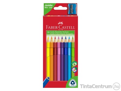 Színes ceruza készlet, háromszögletű, FABER-CASTELL "Junior", 10 különböző szín