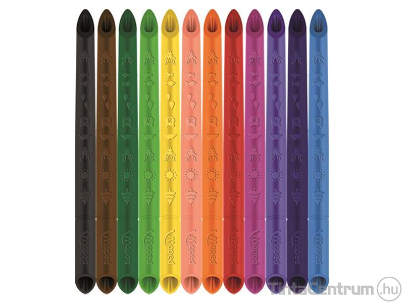 Színes ceruza készlet, háromszögletű, MAPED "Color`Peps INFINITY", 12 különböző szín