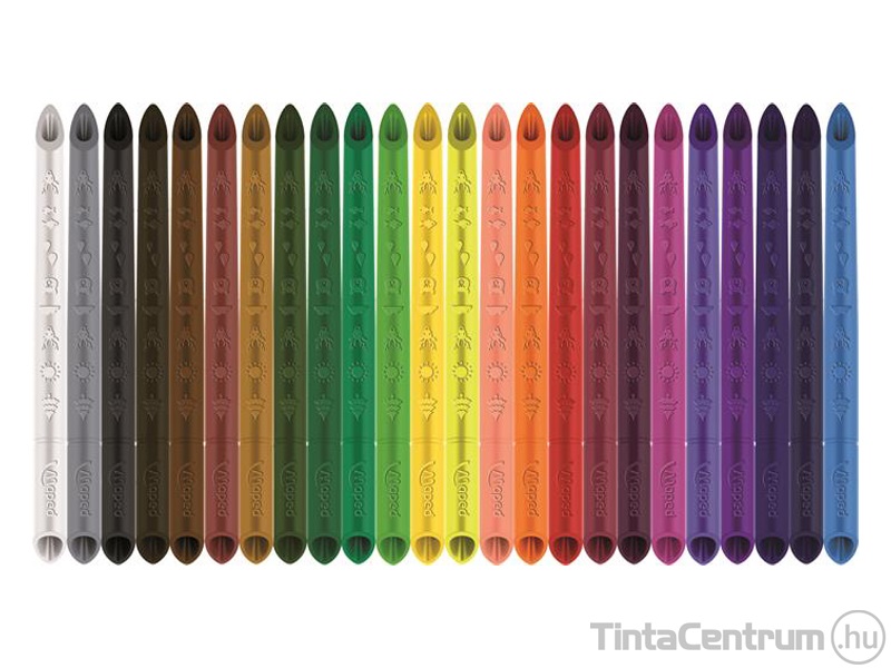 Színes ceruza készlet, háromszögletű, MAPED "Color`Peps INFINITY", 24 különböző szín