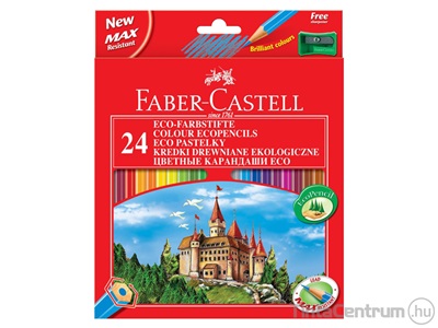 Színes ceruza készlet, hatszögletű, FABER-CASTELL "Classic", 24 különböző szín