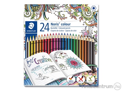 Színes ceruza készlet, hatszögletű, STAEDTLER "Noris Colour", 20+4 különböző szín