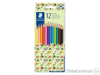 Színes ceruza készlet, hatszögletű, STAEDTLER "Pattern Mix", 12 különböző szín