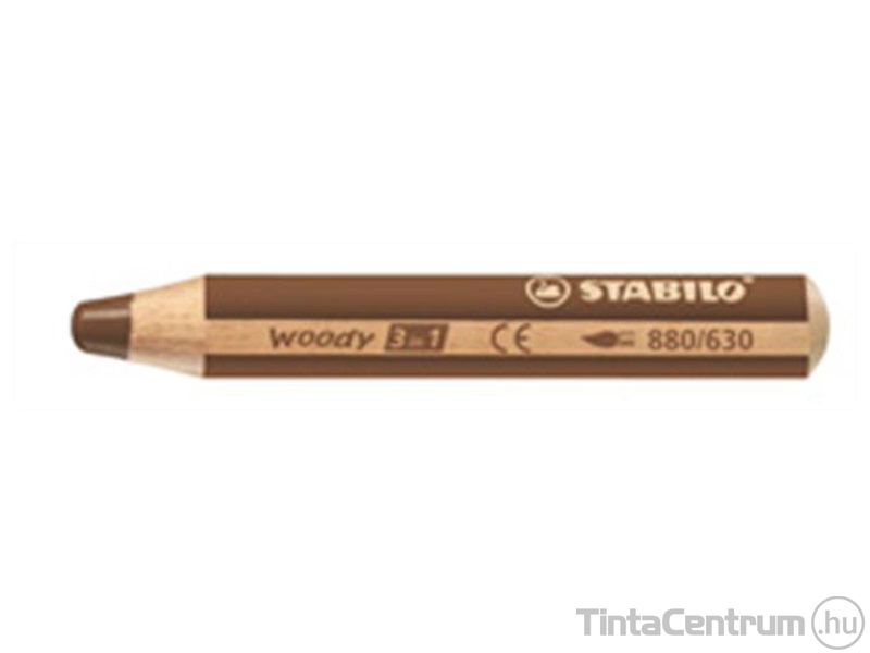 Színes ceruza készlet, vastag, STABILO "Woody 3 in 1 Pastel", 6 különböző pasztell szín
