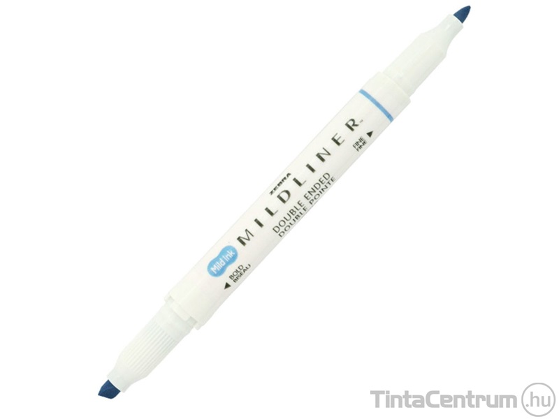 Szövegkiemelő, 1,0/3,5mm, kétvégű, ZEBRA "Mildliner Cool & Refined", kék