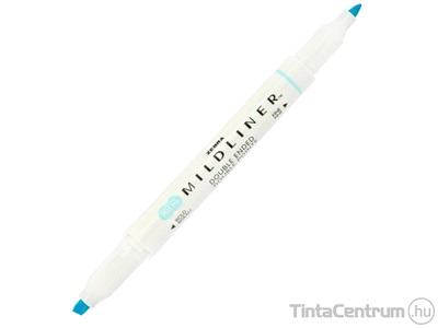 Szövegkiemelő, 1,0/3,5mm, kétvégű, ZEBRA "Mildliner Fluorescent", kék