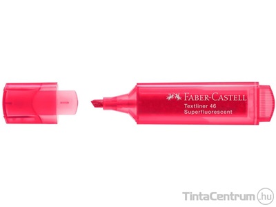 Szövegkiemelő, 1-5mm, FABER-CASTELL "Textliner 46", fluoreszkáló piros