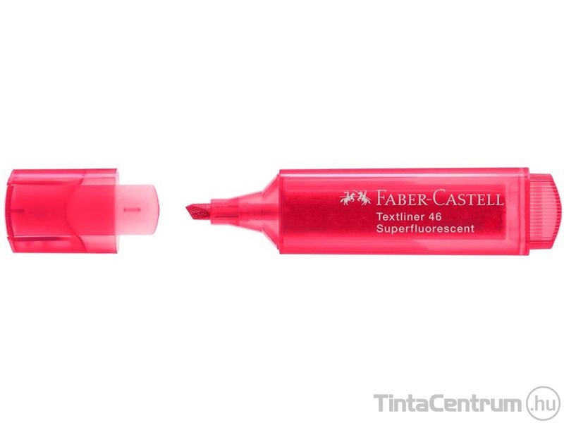Szövegkiemelő, 1-5mm, FABER-CASTELL "Textliner 46", fluoreszkáló piros