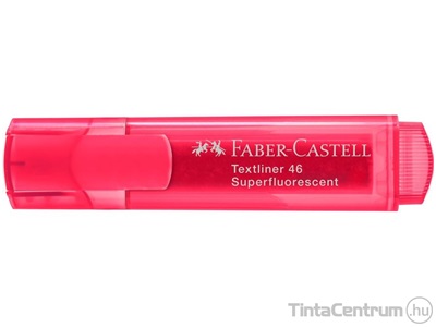 Szövegkiemelő, 1-5mm, FABER-CASTELL "Textliner 46", fluoreszkáló piros