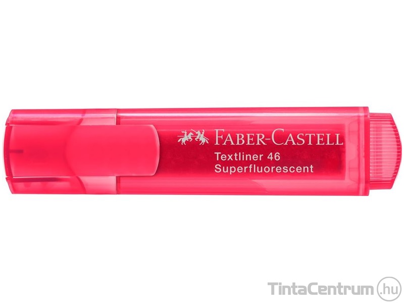 Szövegkiemelő, 1-5mm, FABER-CASTELL "Textliner 46", fluoreszkáló piros