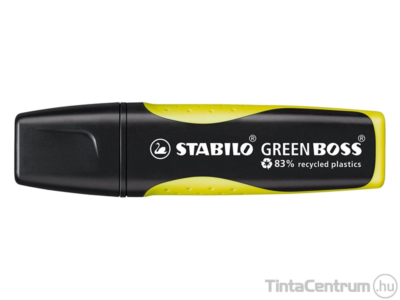 Szövegkiemelő, 2-5mm, STABILO "Green Boss", sárga