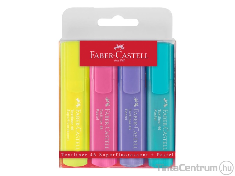 Szövegkiemelő készlet, 1-5mm, FABER-CASTELL "1546 Pastel", 4 különböző pasztell szín