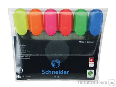 Szövegkiemelő készlet, 1-5mm, SCHNEIDER "Job 150", 6 különböző szín