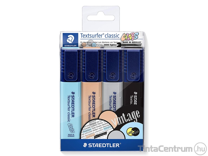 Szövegkiemelő készlet, 1-5mm, STAEDTLER "Textsurfer Classic Pastel", 4 különböző szín