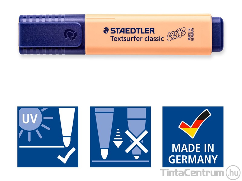 Szövegkiemelő készlet, 1-5mm, STAEDTLER "Textsurfer Classic Pastel", 6 különböző szín