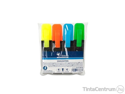 Szövegkiemelő készlet, 1-5mm, VICTORIA "Color 200", 4 különböző szín
