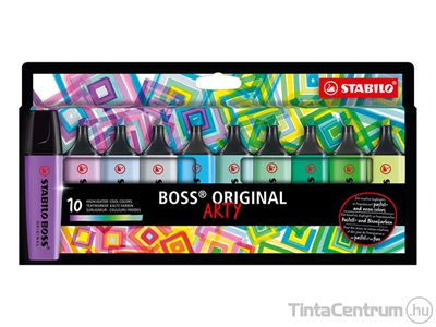 Szövegkiemelő készlet, 2-5mm, STABILO "BOSS original Arty", 10 hideg szín