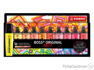 Szövegkiemelő készlet, 2-5mm, STABILO "BOSS original Arty", 10 meleg szín