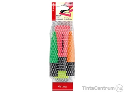 Szövegkiemelő készlet, 2-5mm, STABILO "Neon", 4 különböző neon szín