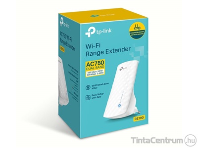 TP-LINK "RE190" Wi-Fi jelerősítő, beltéri, 2,4/5GHz, 300/433Mbps